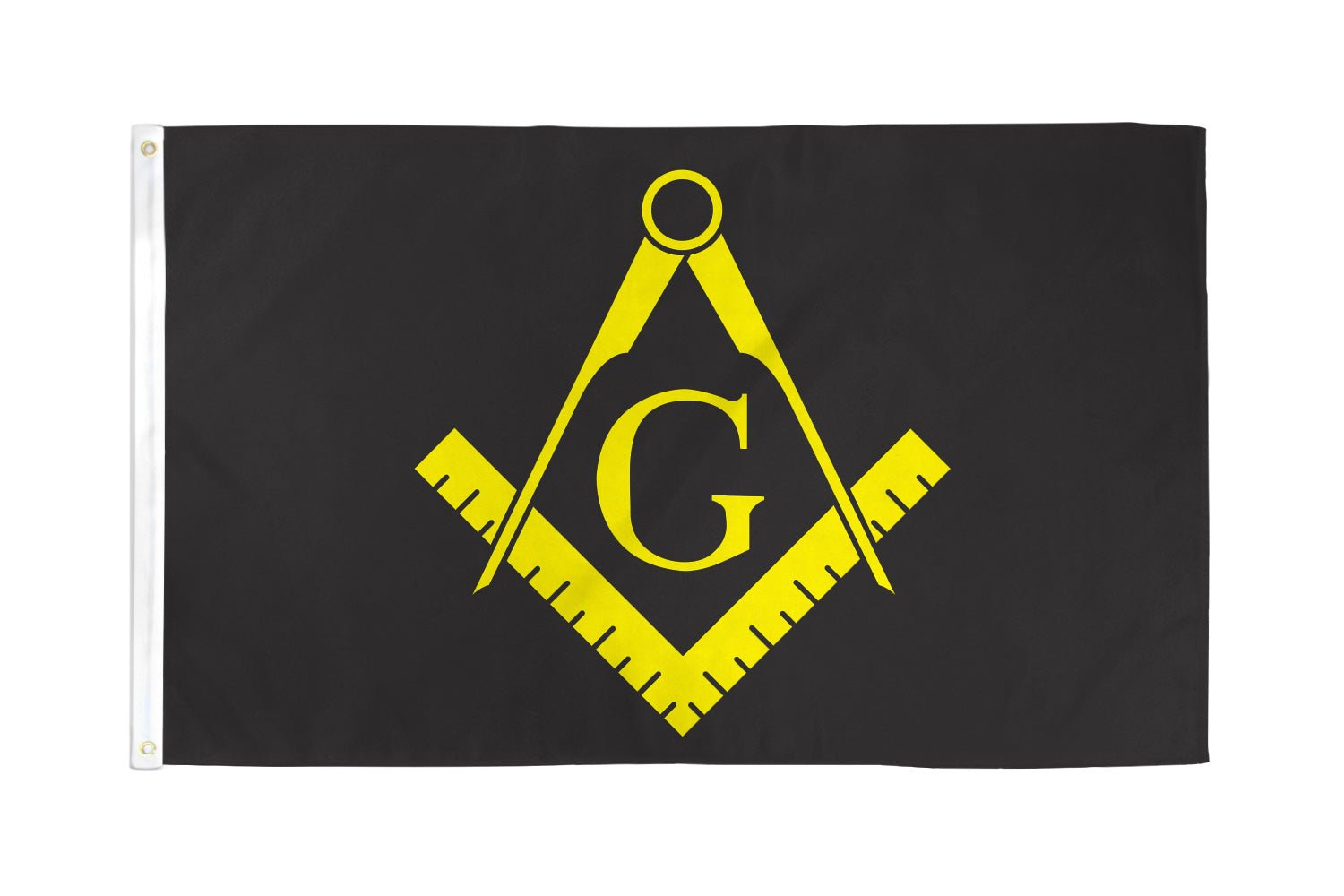 Masonic Flag (Black) Flag 3x5ft Poly - Flags Importer