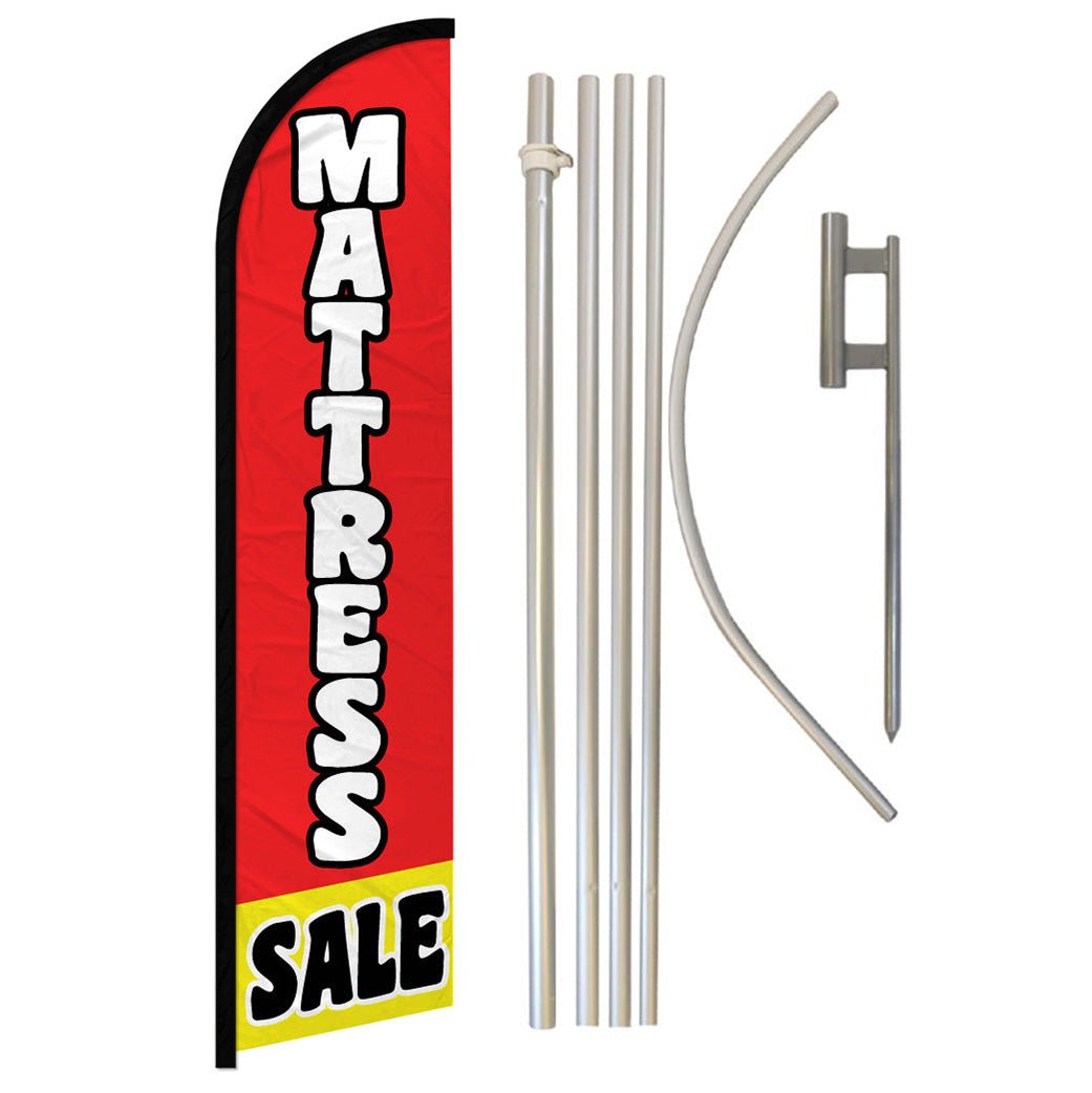 Mattress Sale Windless Banner Flag & Pole Kit - Flags Importer