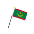 Mauritania 4x6in Stick Flag - Flags Importer