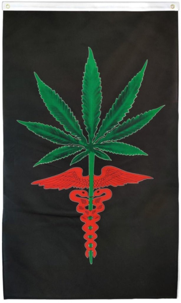 Medical MJ Flag 3x5ft Poly - Flags Importer