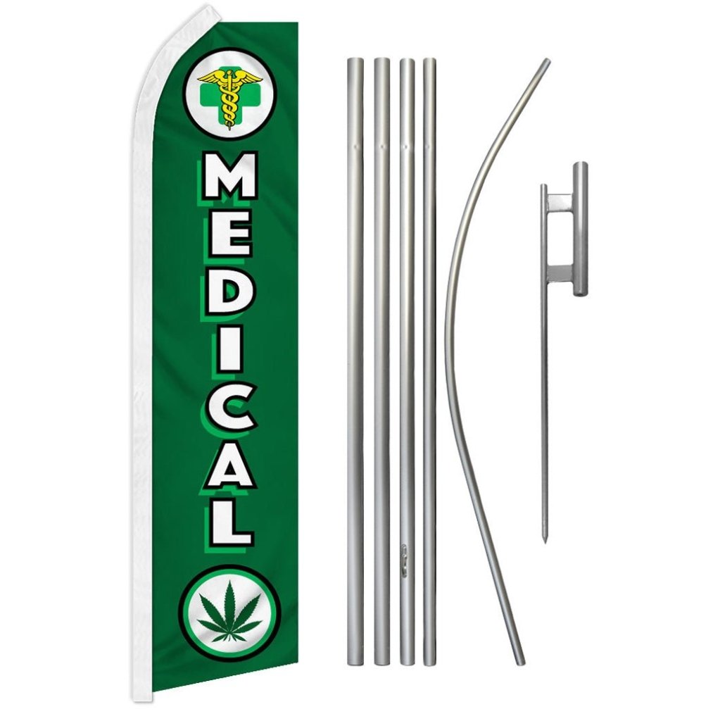 Medical MJ Super Flag & Pole Kit - Flags Importer