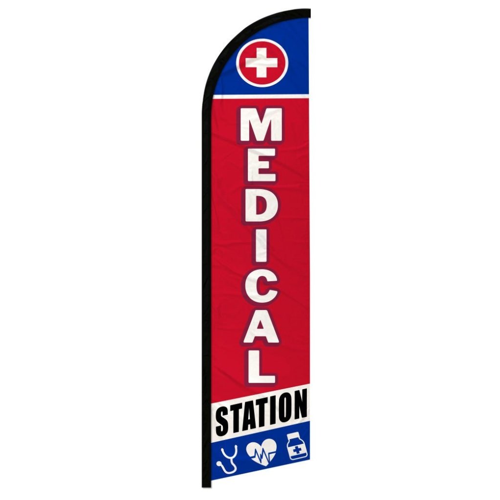 Medical Station Windless Banner Flag - Flags Importer