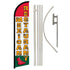 Mexican Restaurant Windless Banner Flag & Pole Kit - Flags Importer