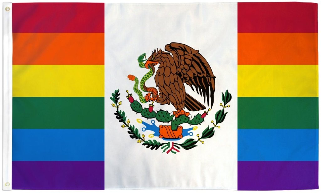 Mexico (Rainbow) Flag 3x5ft Poly - Flags Importer