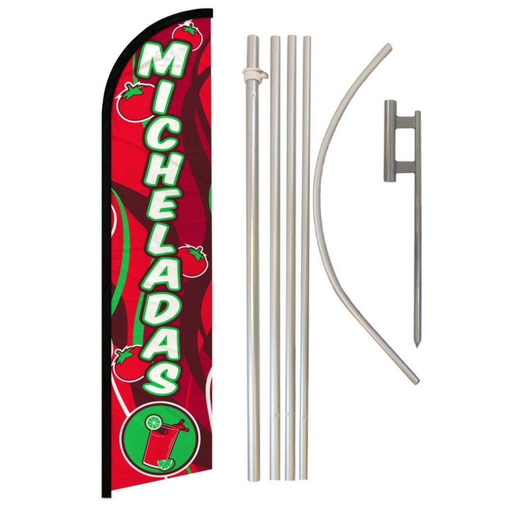 Micheladas Windless Banner Flag & Pole Kit - Flags Importer