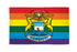 Michigan (Rainbow) Flag 3x5ft poly - Flags Importer