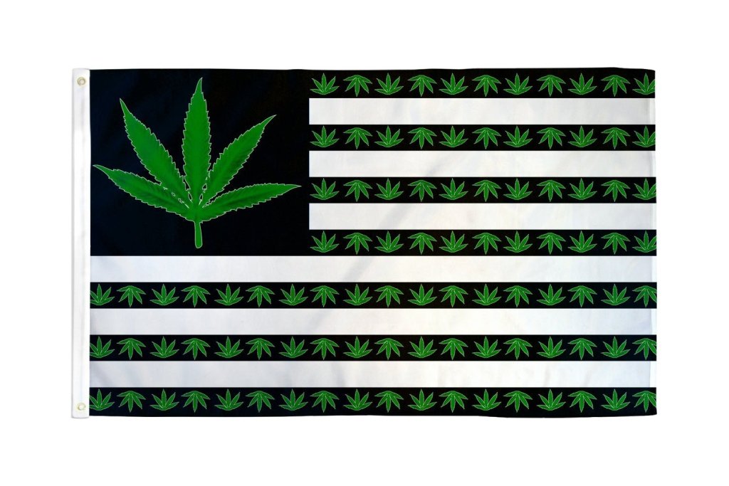 MJ USA (Leaf) Flag 3x5ft Poly - Flags Importer