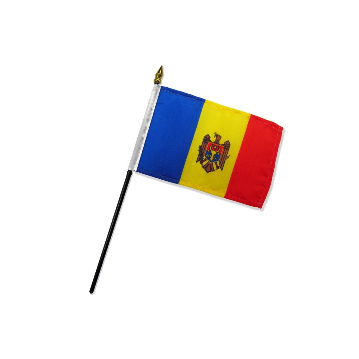 Moldova 4x6in Stick Flag - Flags Importer