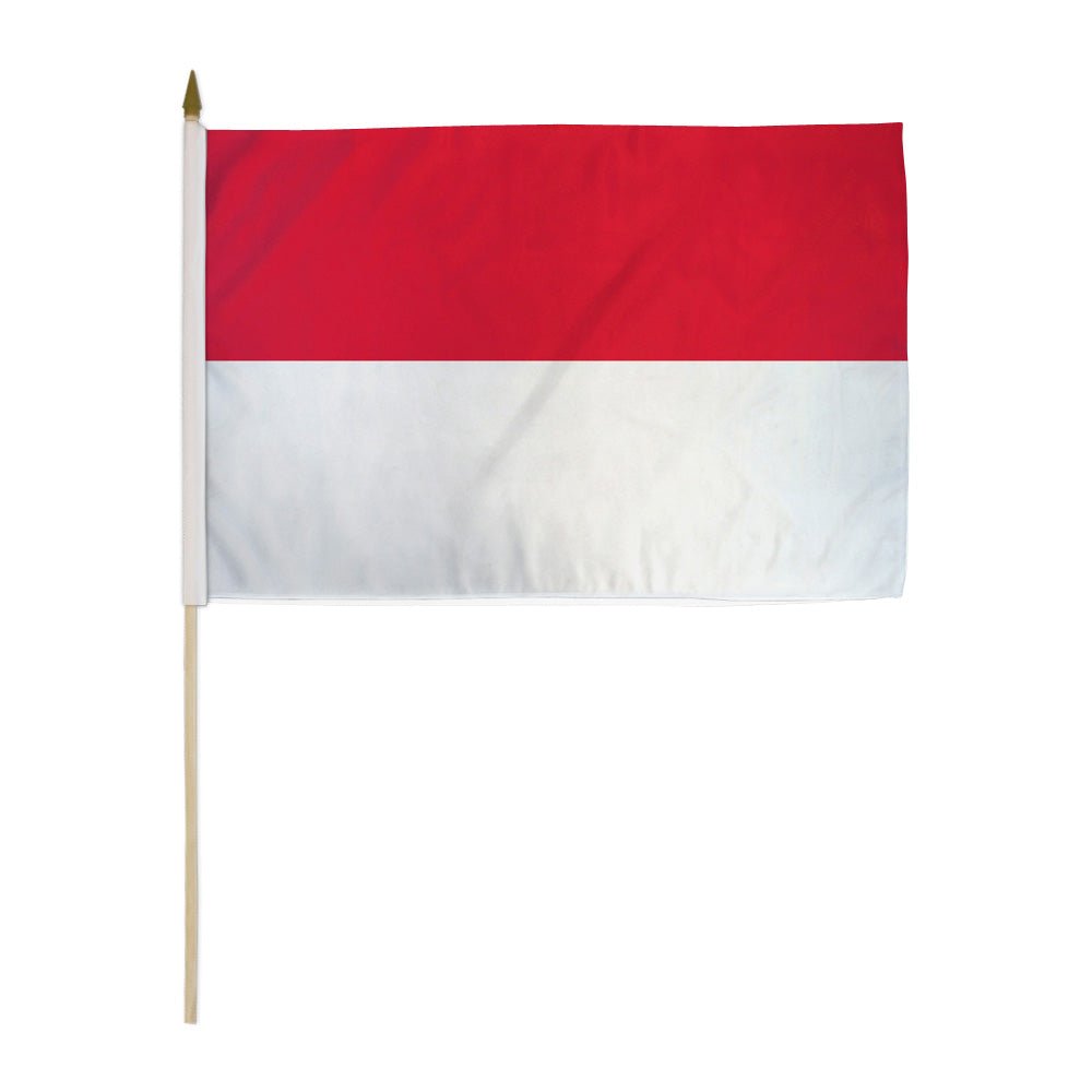 Monaco 12x18in Stick Flag - Flags Importer