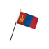 Mongolia 4x6in Stick Flag - Flags Importer