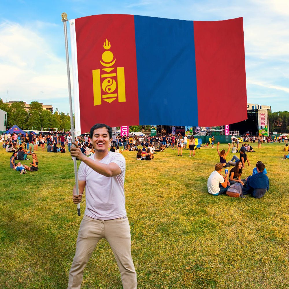 Mongolia Flag 3x5ft Poly - Flags Importer