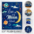 Moon & Back (Space) Soft Plush 50x60in Blanket - Flags Importer