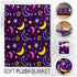 Moon & Stars (Purple) Soft Plush 50x60in Blanket - Flags Importer