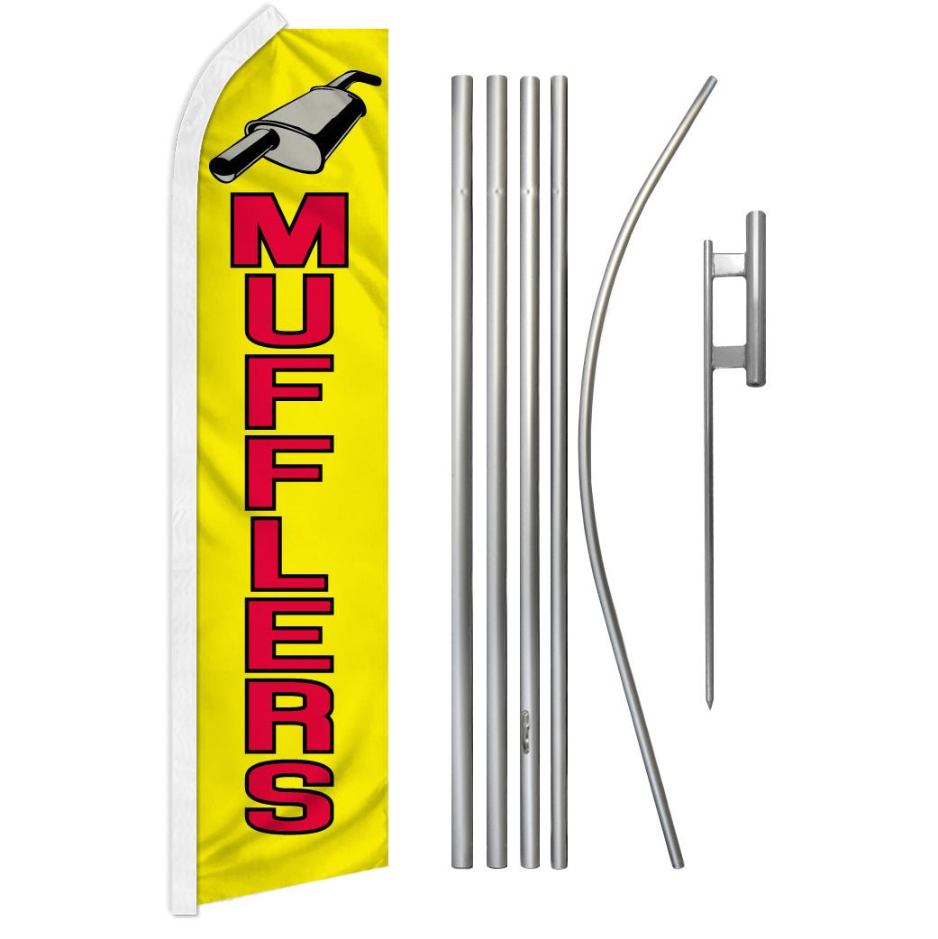 Mufflers (Letters) Super Flag & Pole Kit - Flags Importer