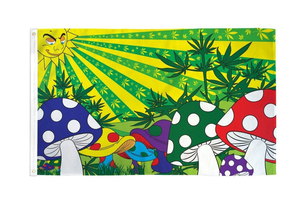 Mushroom MJ Flag 3x5ft Poly - Flags Importer