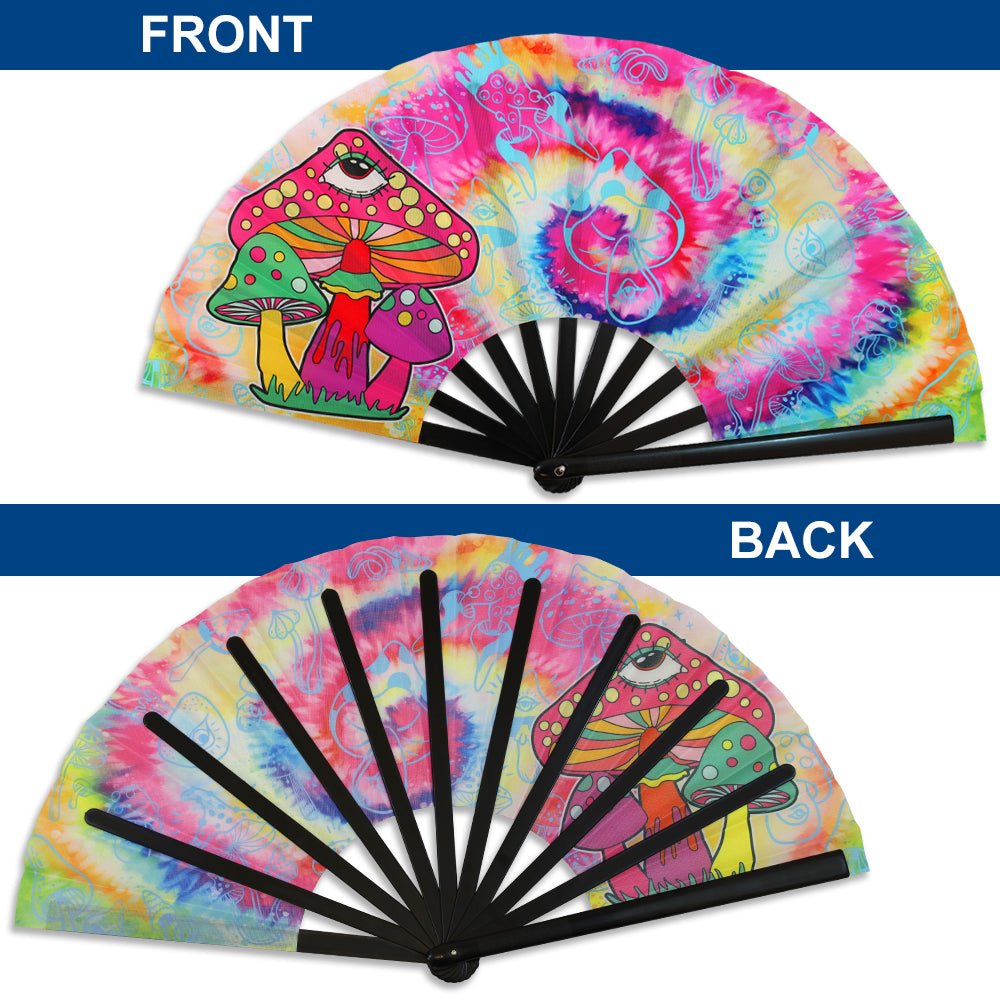 Mushroom (Tie - Dye) X - Large Hand Fan - Flags Importer