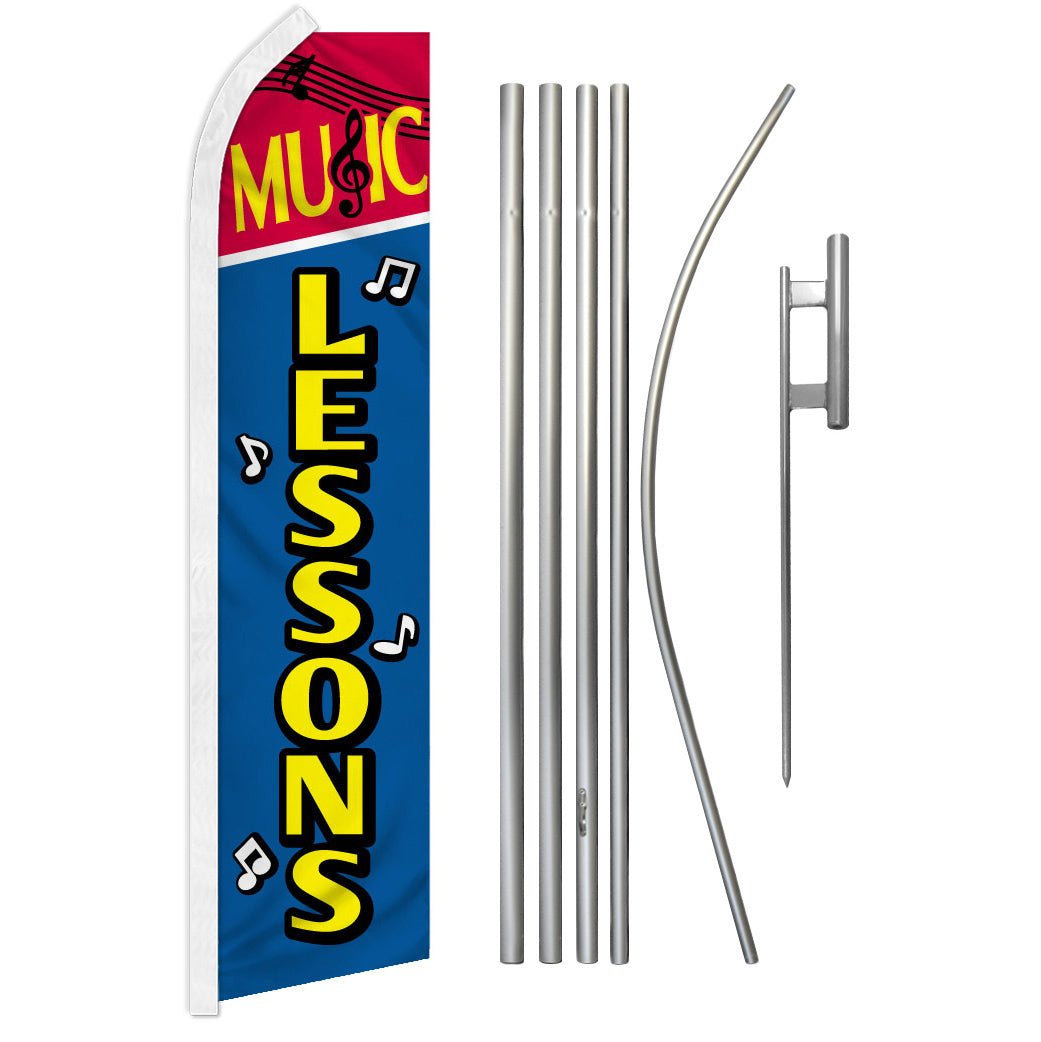 Music Lessons Super Flag & Pole Kit - Flags Importer