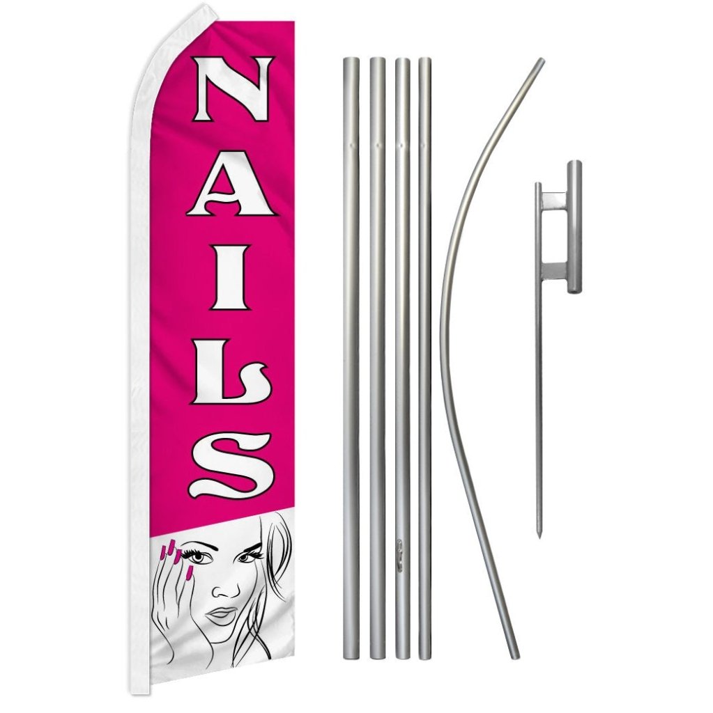 Nails Super Flag & Pole Kit - Flags Importer