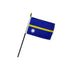 Nauru 4x6in Stick Flag - Flags Importer