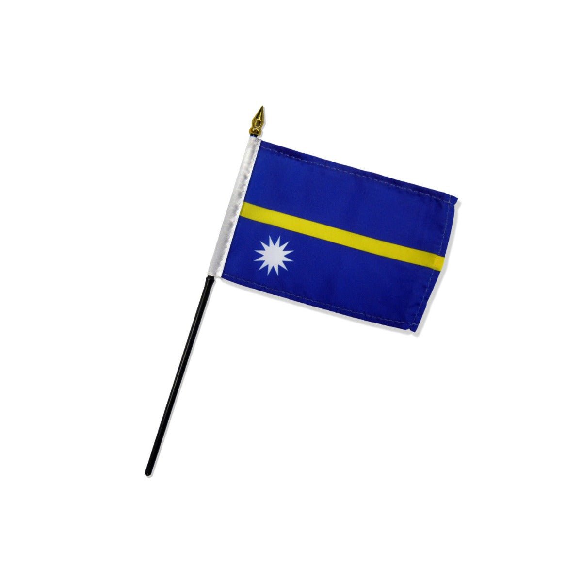 Nauru 4x6in Stick Flag - Flags Importer