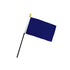 Navy Blue Solid Color 4x6in Stick Flag - Flags Importer