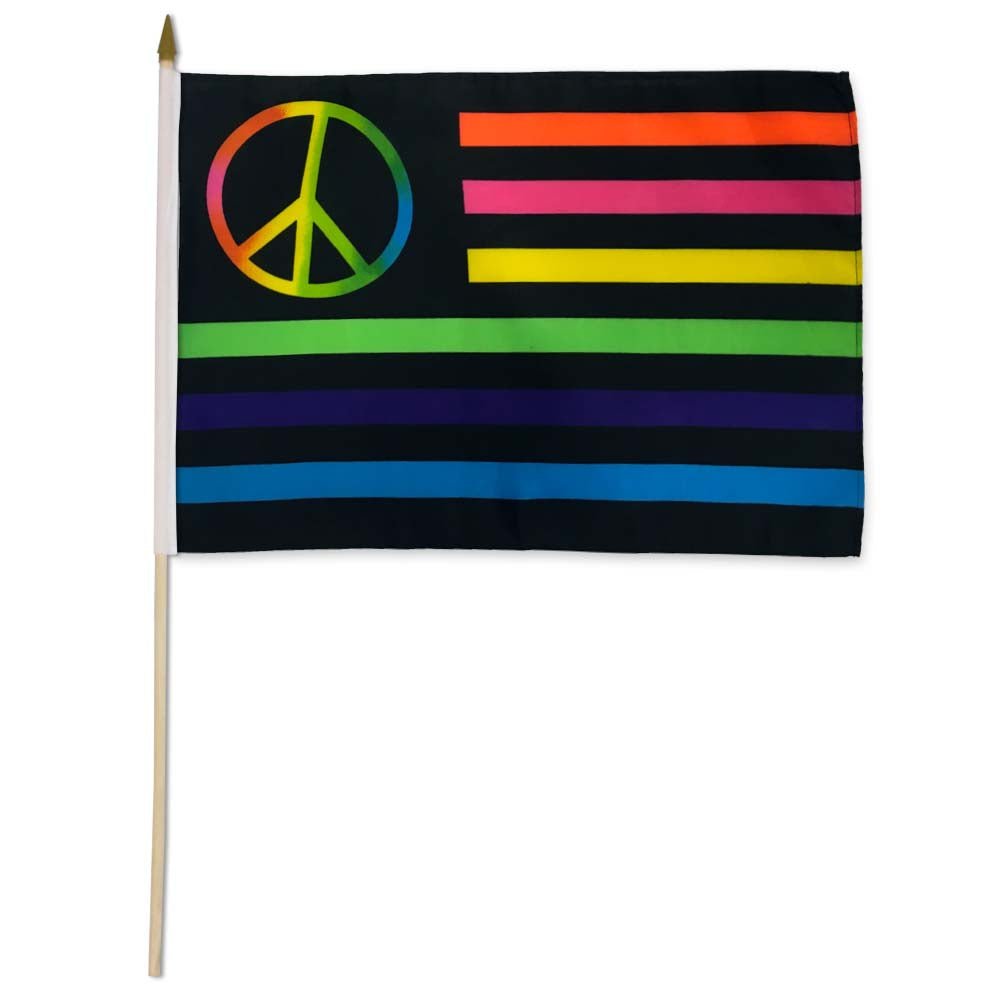 Neon USA 12x18in Stick Flag - Flags Importer