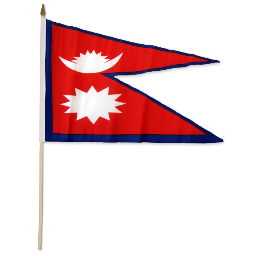 Nepal 12x18in Stick Flag - Flags Importer