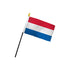 Netherlands 4x6in Stick Flag - Flags Importer