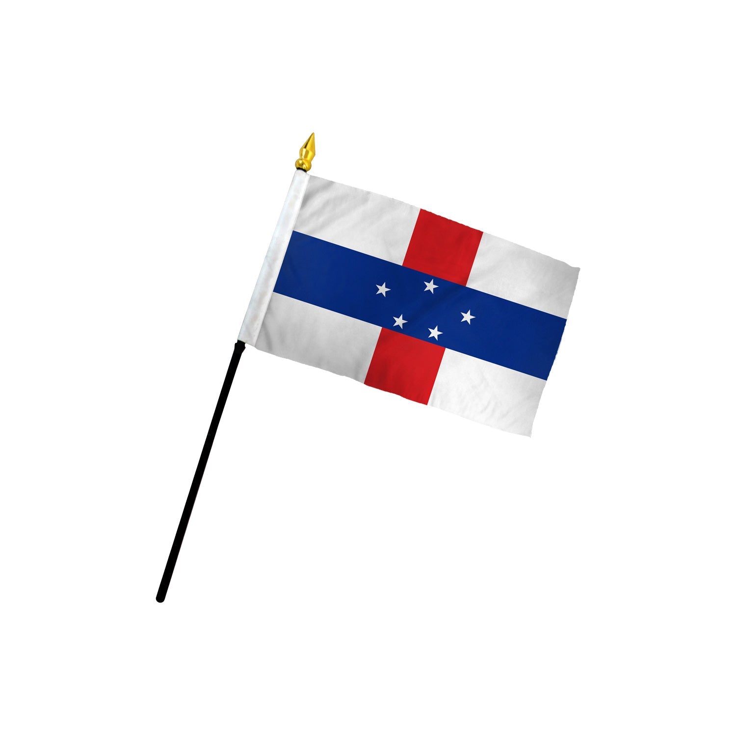 Netherlands Antilles 4x6in Stick Flag - Flags Importer