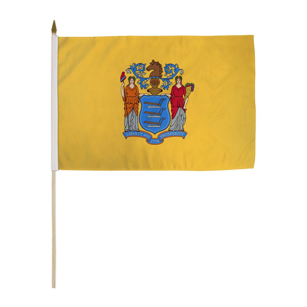 New Jersey 12x18in Stick Flag - Flags Importer