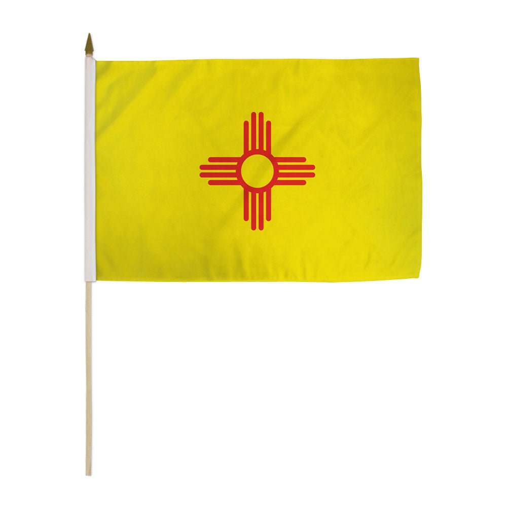 New Mexico 12x18in Stick Flag - Flags Importer