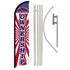 New Ownership Windless Banner Flag & Pole Kit - Flags Importer