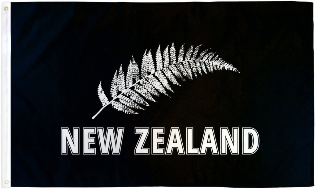 New Zealand (Silver Fern) Flag 2x3ft Poly - Flags Importer