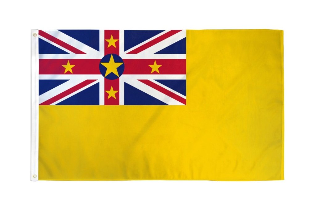 Niue Flag 3x5ft Poly - Flags Importer