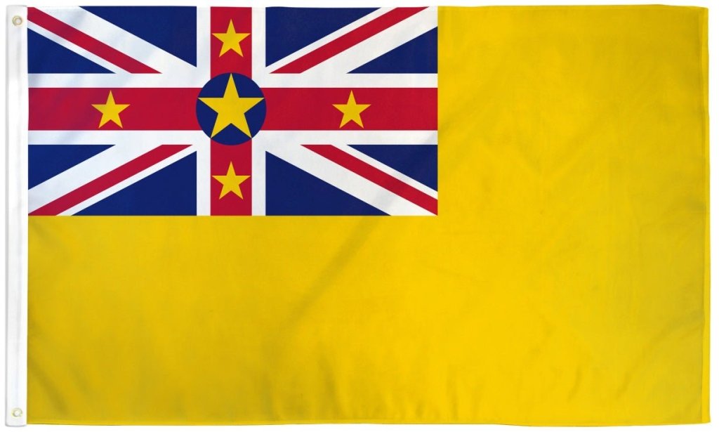 Niue Flag 3x5ft Poly - Flags Importer