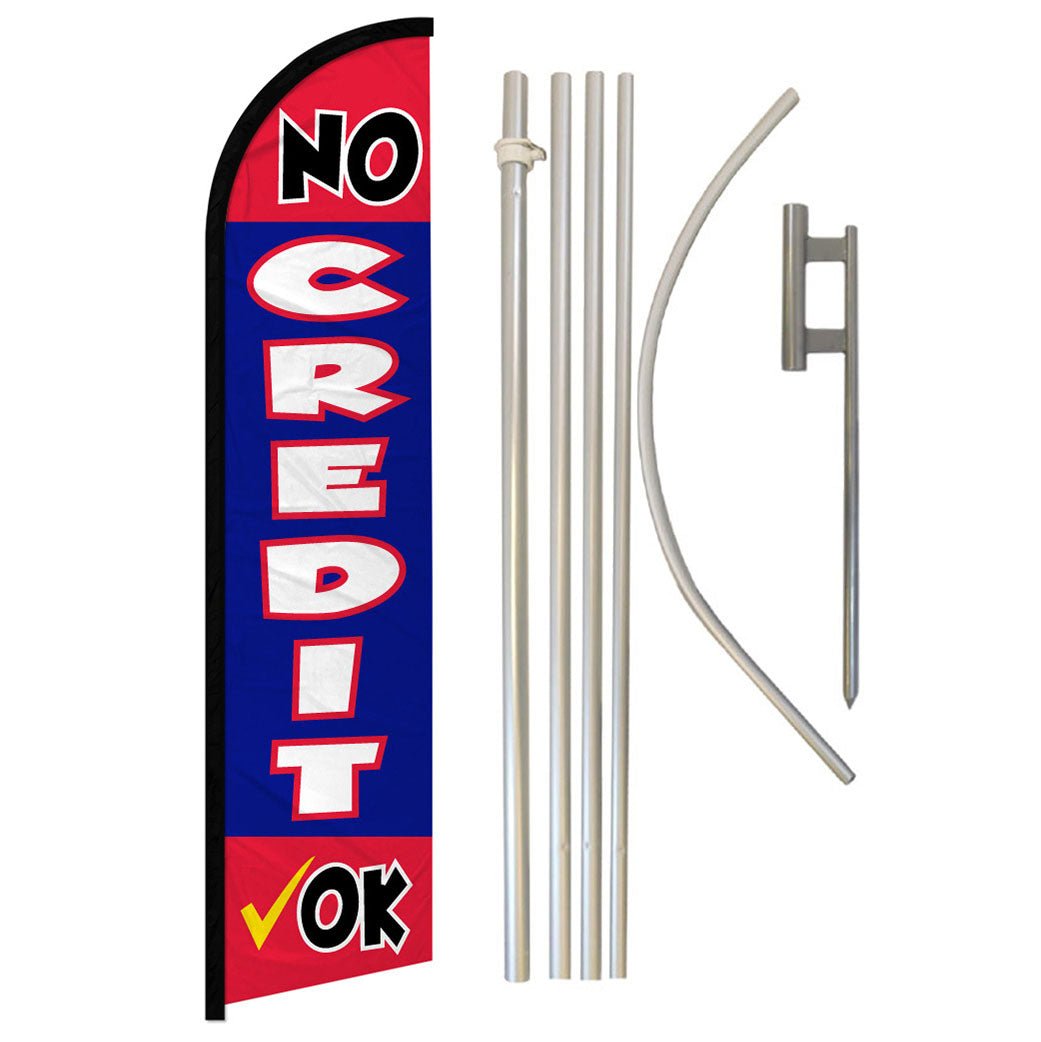 No Credit OK Windless Banner Flag & Pole Kit - Flags Importer