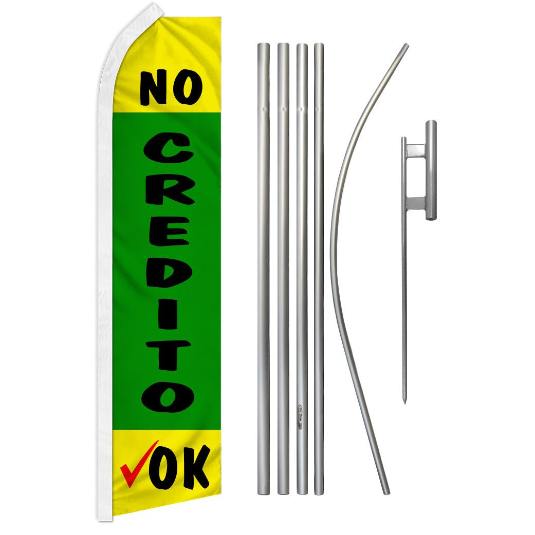 No Credito Ok Super Flag & Pole Kit - Flags Importer