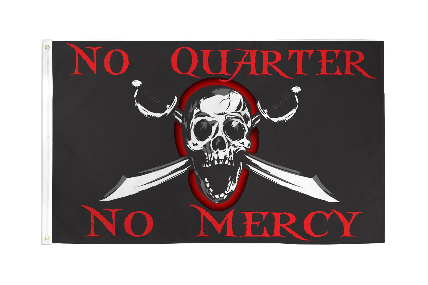 No Quarter No Mercy Pirate Flag 3x5ft Poly - Flags Importer