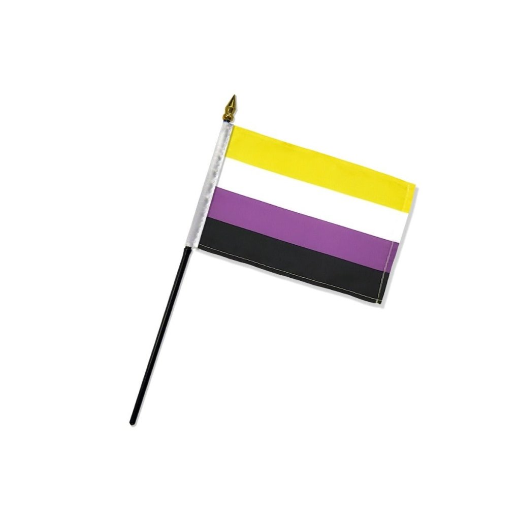 Non - Binary 4x6in Stick Flag - Flags Importer