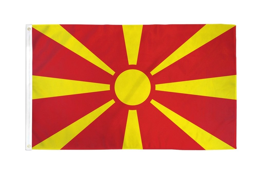 North Macedonia Flag 2x3ft Poly - Flags Importer