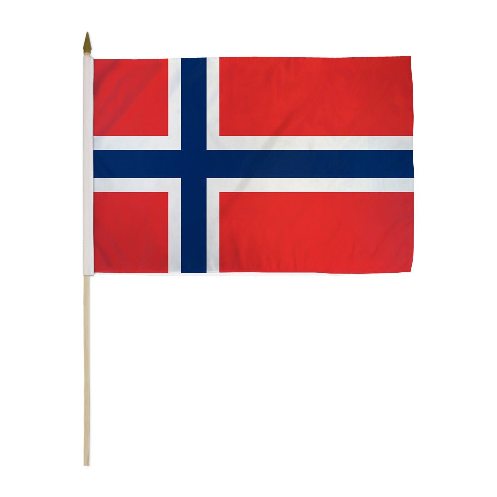 Norway 12x18in Stick Flag - Flags Importer