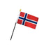 Norway 4x6in Stick Flag - Flags Importer