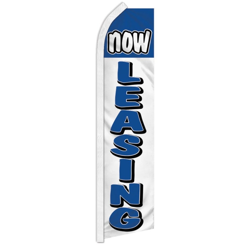 Now Leasing (Blue & White) Super Flag - Flags Importer