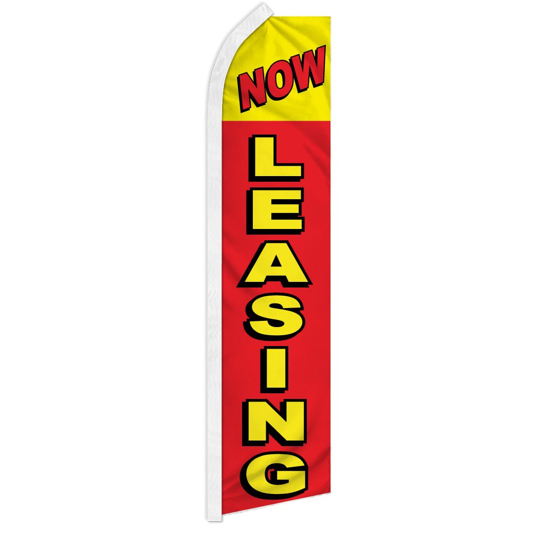 Now Leasing (Red & Yellow) Super Flag - Flags Importer