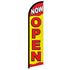 Now Open (Red & Yellow) Windless Banner Flag - Flags Importer