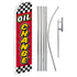 Oil Change (Red Checkered) Super Flag & Pole Kit - Flags Importer