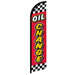 Oil Change (Red Checkered) Windless Banner Flag - Flags Importer