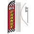 Oil Change (Red Checkered) Windless Banner Flag & Pole Kit - Flags Importer