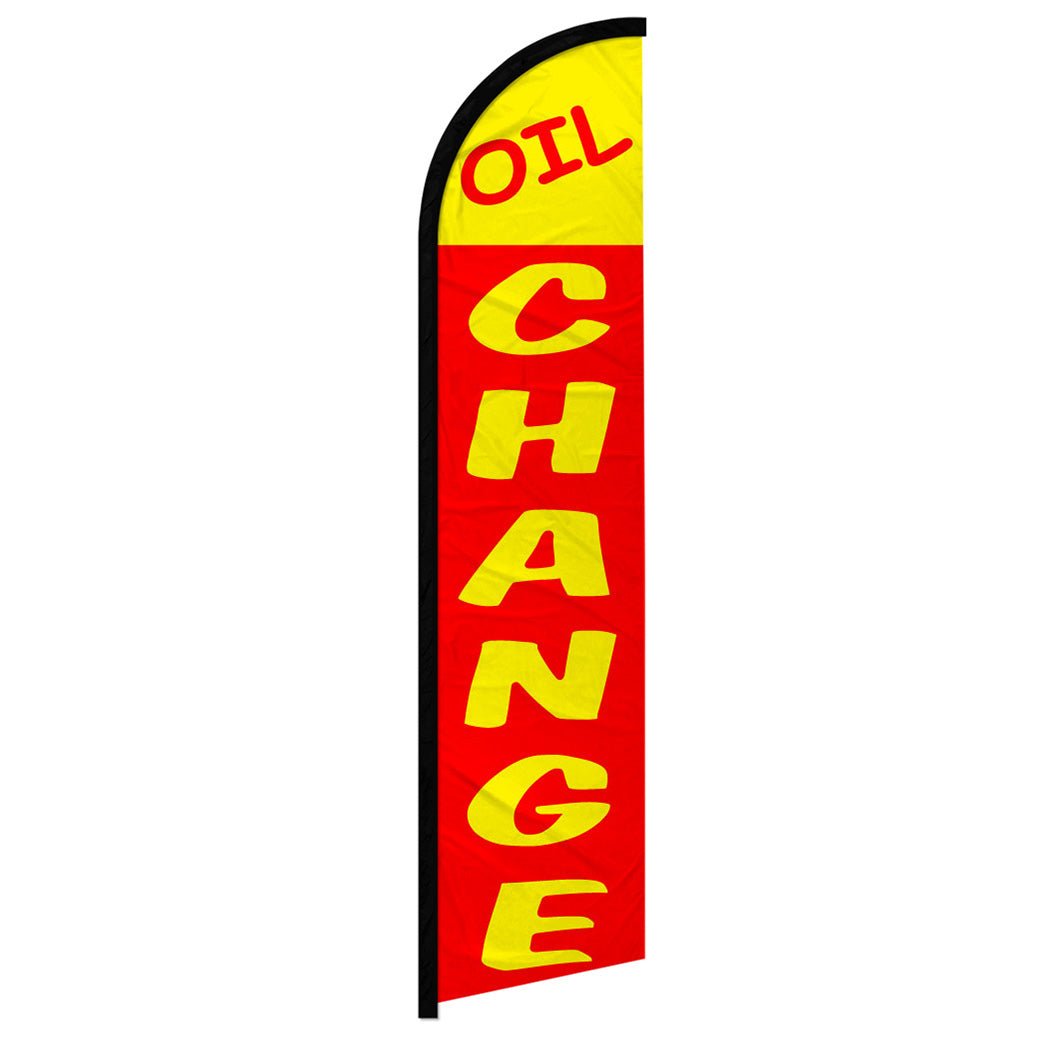 Oil Change (Red & Yellow) Windless Banner Flag - Flags Importer