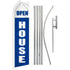 Open House (Blue & White) Super Flag & Pole Kit - Flags Importer